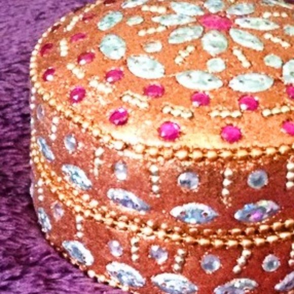 India Jeweled  jewelry box - Picture 2 of 6